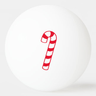 Balle De Ping Pong Sucre de canne de Noël rayé rouge et blanc