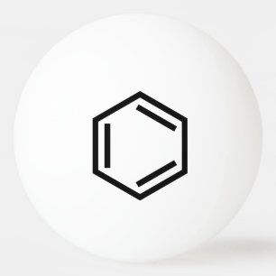 BALLE DE PING PONG SYMBOLE D'ANNEAU BENZENE