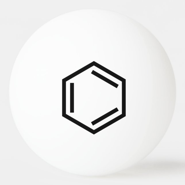 BALLE DE PING PONG SYMBOLE D'ANNEAU BENZENE (Devant)