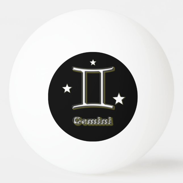 Balle De Ping Pong Symbole de Gémeaux (Devant)