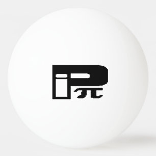 Balle De Ping Pong Symbole de la lettre grecque Pi Funny Logo
