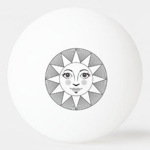 Balle De Ping Pong Symbole de l'astronome noir et blanc
