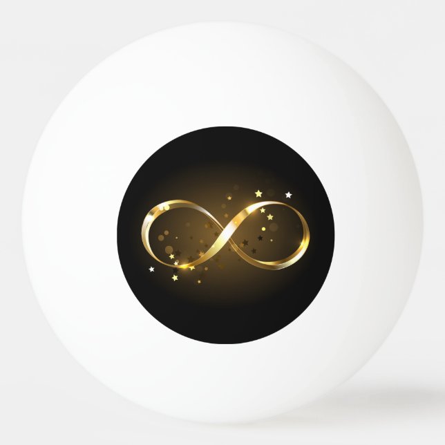 Balle De Ping Pong Symbole d'infini doré (Devant)