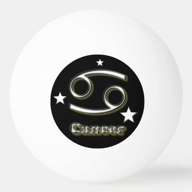 Balle De Ping Pong Symbole du cancer (Devant)