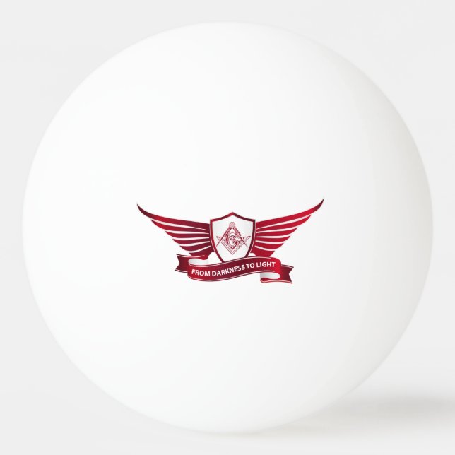 Balle De Ping Pong Symbole et bouclier de franc-maçonnerie (Devant)