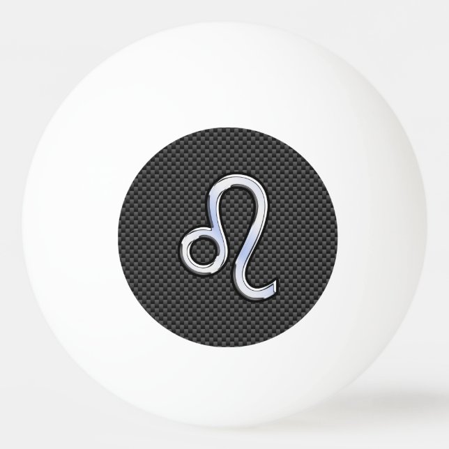 Balle De Ping Pong Symbole Leo Zodiac sur l'impression en fibre de ca (Devant)