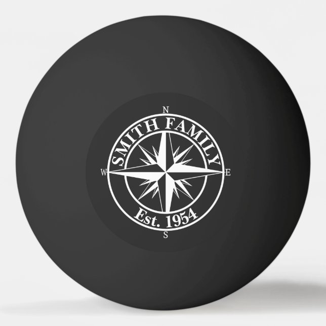 Balle De Ping Pong Symbole personnalisable du monogramme étoile de la (Devant)