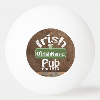 Balle De Ping Pong Symbole personnalisé Irish Pub Old Keg