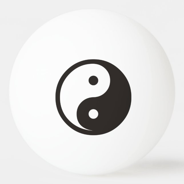 Balle De Ping Pong Symbole Yin Yang - tatouage solide (Devant)