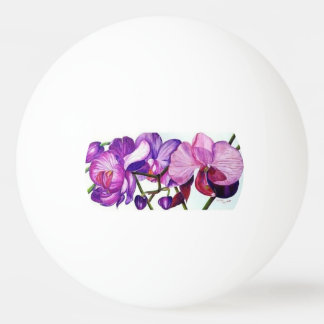 Balle De Ping Pong Table de ping-pong florale à orchidée violette élé