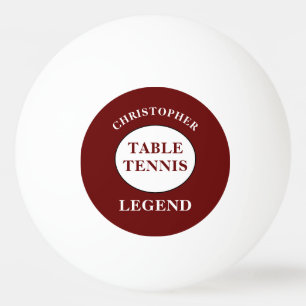 Balle De Ping Pong Table Tennis Ping Pong Legend Ajouter le nom Red F
