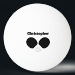Balle De Ping Pong Table Tennis Ping Pong Thème Monogramme Nom Ping<br><div class="desc">Les joueurs de ping-pong individuels et les équipes doubles adoreront ce thème de tennis conçu. Design moderne logo icône avec deux raquettes de ping-pong et un ballon. Ajoutez votre nom pour créer un design customisé.</div>