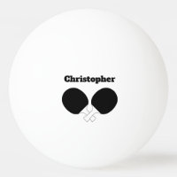 Table Tennis Ping Pong Thème Monogramme Nom Ping