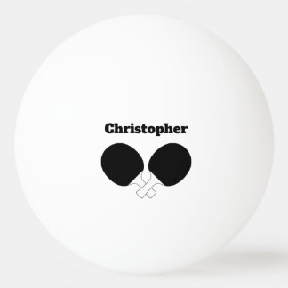 Balle De Ping Pong Table Tennis Ping Pong Thème Monogramme Nom Ping