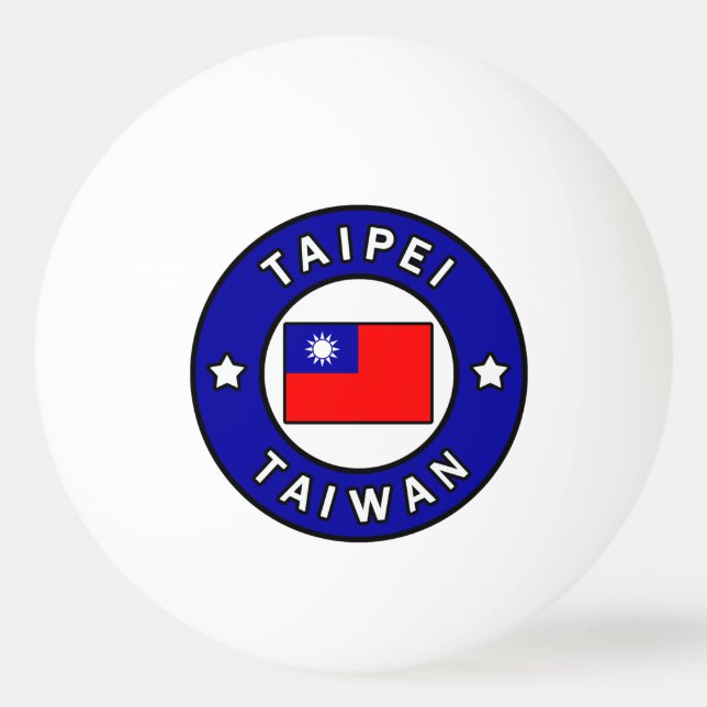 Balle De Ping Pong Taipei Taïwan (Devant)