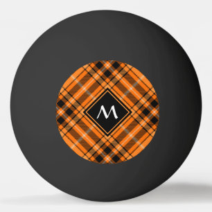 Balle De Ping Pong Tartan orange d'Halloween