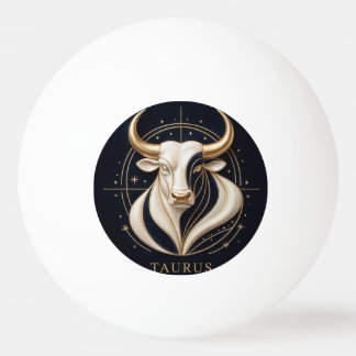 Balle De Ping Pong ♉ Taureau élégant Zodiaque Taureau doré Astrologie