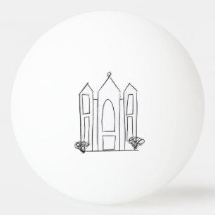Balle De Ping Pong Temple mormon simple moderne LDS Salt Lake City