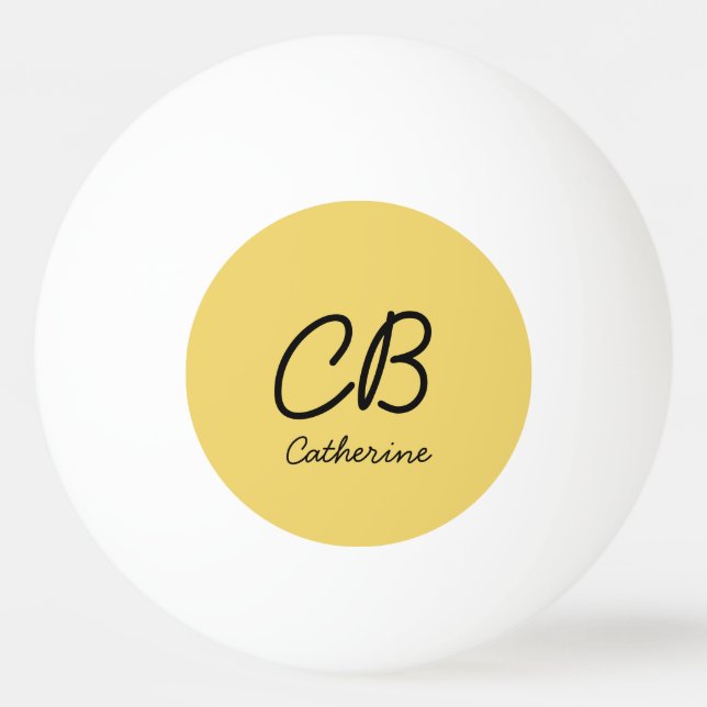 Balle De Ping Pong Tendance Couleur doux Nom Jaune Ping Pong Ball (Devant)