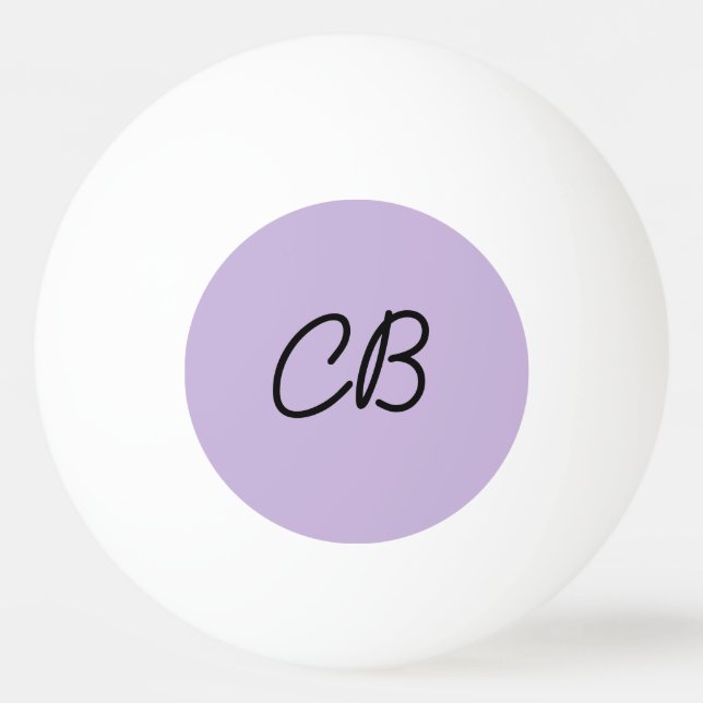 Balle De Ping Pong Tendance Couleur Doux Violet Monogramme Ping Pong  (Devant)