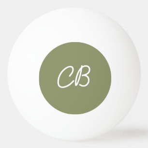 Balle De Ping Pong Tendance Couleur Rouge Vert Monogramme Ping Pong B