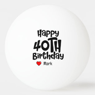 Balle De Ping Pong Tennis 40e anniversaire