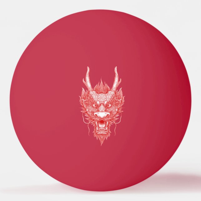 Balle De Ping Pong Tête de dragon oriental (Devant)