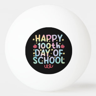 Balle De Ping Pong Tie Dye Happy 100e jour d'école Enseignant Élève