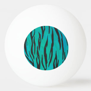 Balle De Ping Pong Tiger noir et Turquoise