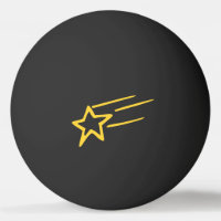 Tir Jaune Star Outline sur Black Ball