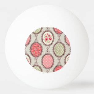 Balle De Ping Pong Tissu vintage : Patchwork Design sans faille.