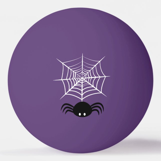 Balle De Ping Pong Toile d'araignée Halloween  (Devant)
