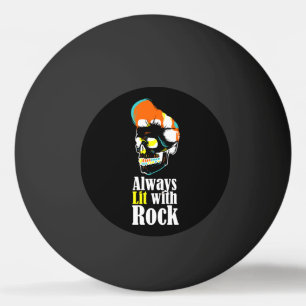 Balle De Ping Pong Toujours éclairée par la roche