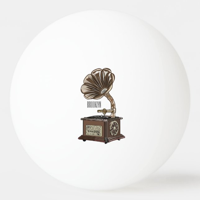 Balle De Ping Pong Tourne-disque dessin animé (Devant)