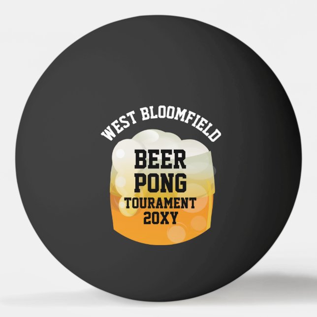 Balle De Ping Pong Tournoi Beer Pong Personnalisé (Devant)