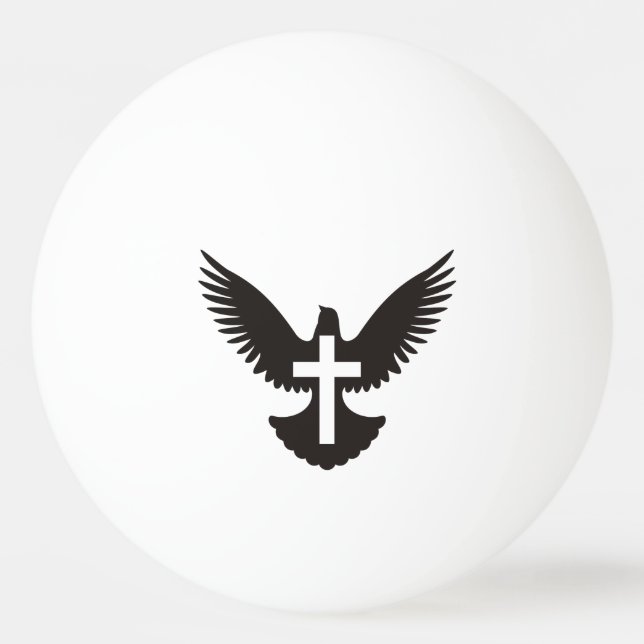 Balle De Ping Pong Tourterelle avec croix de pong (Devant)