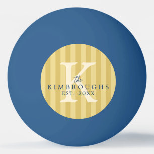 Balle De Ping Pong Toutes les couleurs Jaune Bleu Rayé Famille Monogr