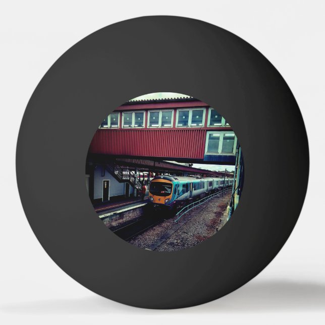 Balle De Ping Pong Train bleu clair, sous pont (Devant)