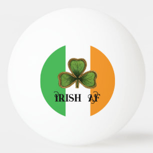 Balle De Ping Pong Trèfle irlandais vintage vert St Patrick AF Jour d