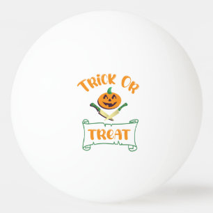 Balle De Ping Pong Trick or treat os de la mort visage de citrouille
