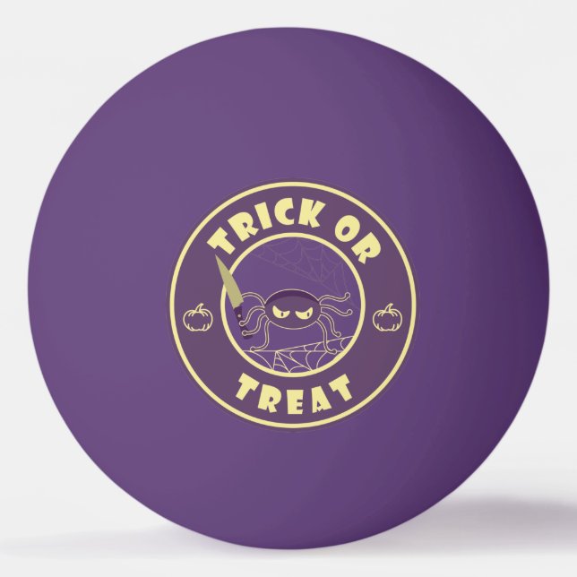 Balle De Ping Pong Trick ou traiter l'araignée halloween style Starbu (Devant)