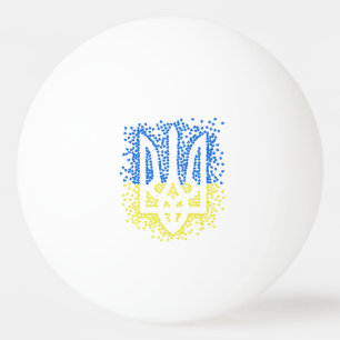 Balle De Ping Pong Trident de l'emblème ukrainien tryzub dispersant l