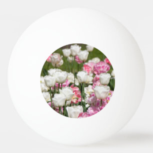 Balle De Ping Pong Tulipes blanches et roses brillantes par jour enso