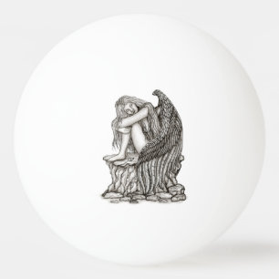 Balle De Ping Pong Un ange endormi sur la pierre
