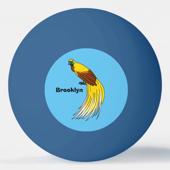 Balle De Ping Pong Un petit oiseau de paradis (Devant)