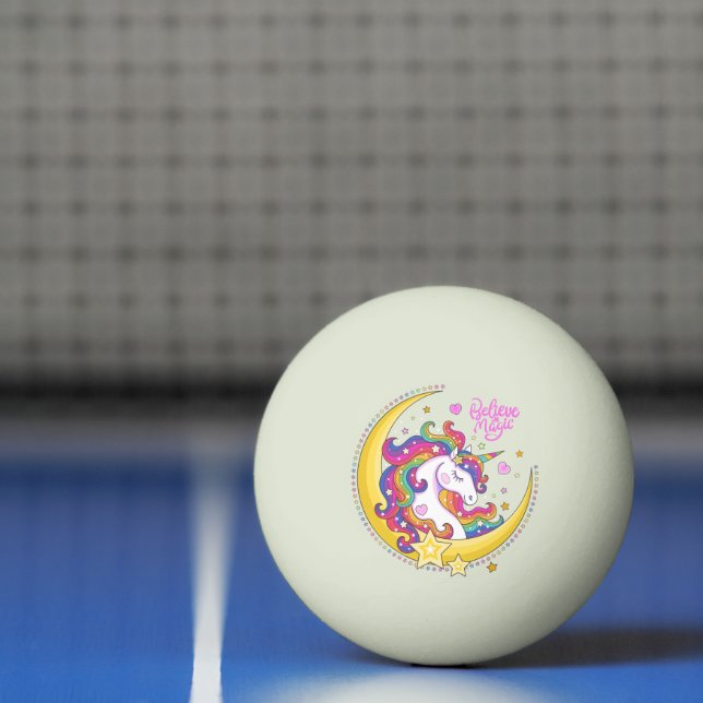 Balle De Ping Pong Unicorne Magique Ping Pong Balls (Filet)