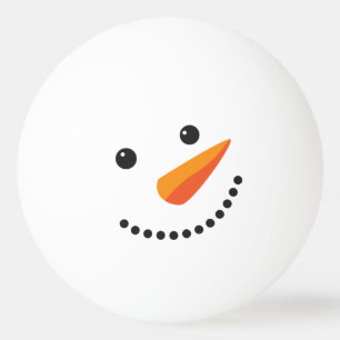 Balle De Ping Pong Vacances Frosty Snowman Ping Pong Face
