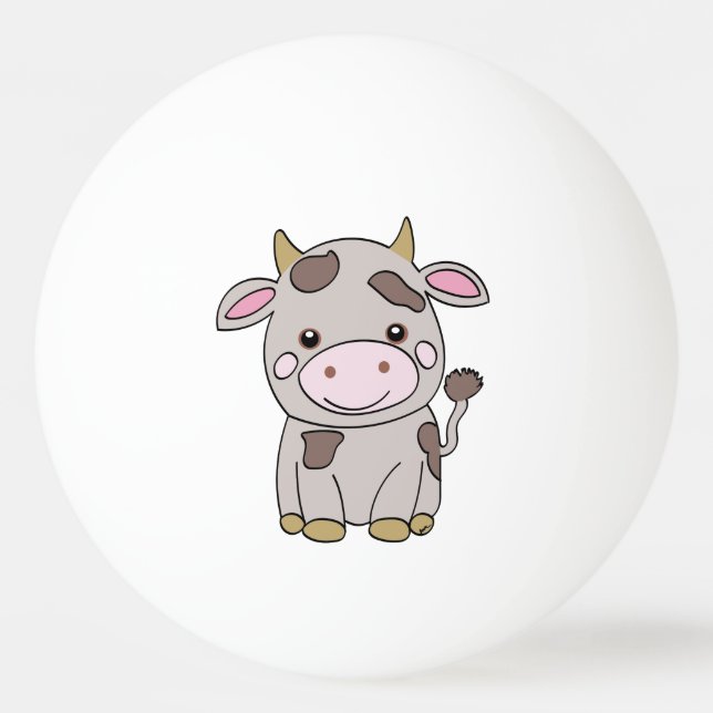Balle De Ping Pong Vache mignonne (Devant)