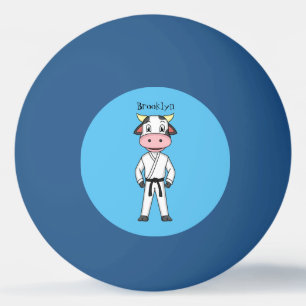 Balle De Ping Pong Vache mignonne en combinaison kung fu