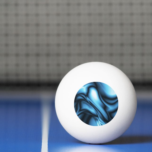 Balle De Ping Pong Vague de soie bleue (Filet)